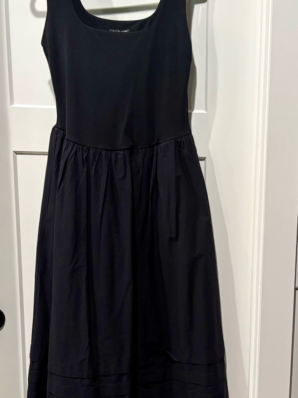 J. Crew Black Sleeveless Midi Dress
